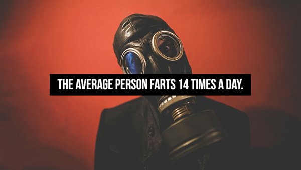 Gas mask - The Average Person Farts 14 Times A Day.