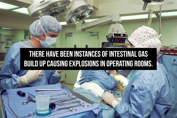 operating room - There Have Been Instances Of Intestinal Gas Build Up Causing Explosions In Operating Rooms.