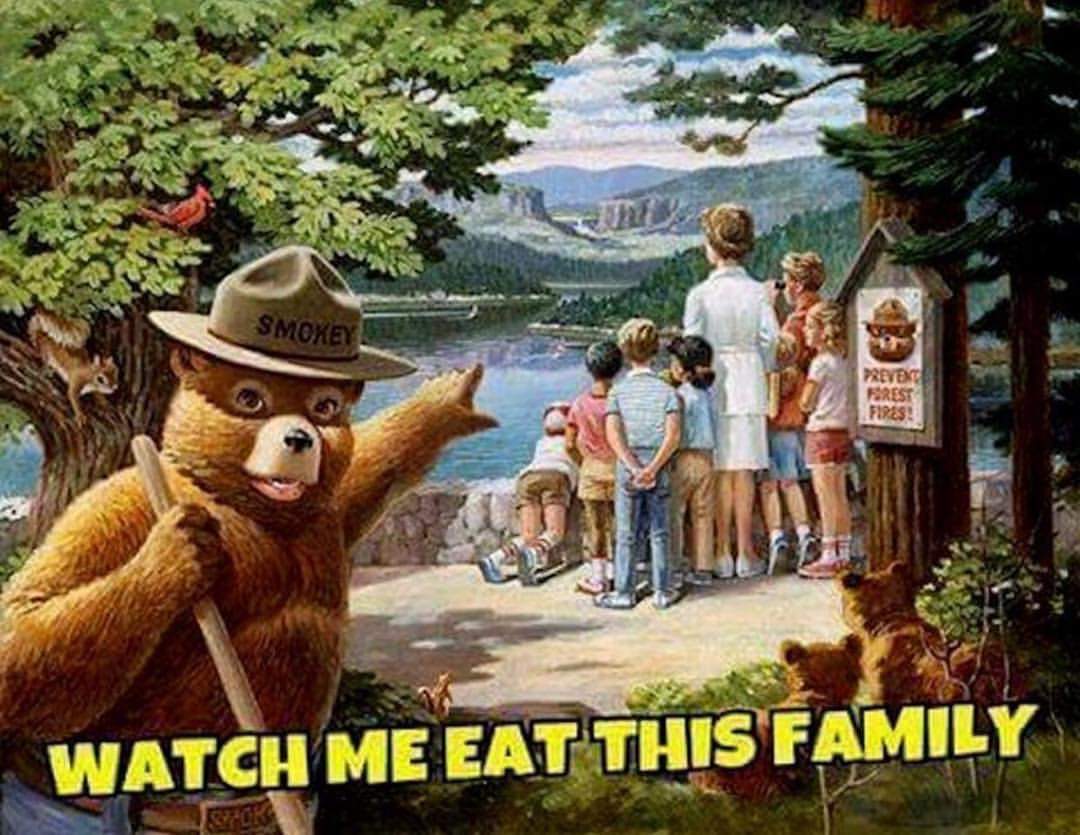 smokey bear - Smokeys Watch Me Eat This Family