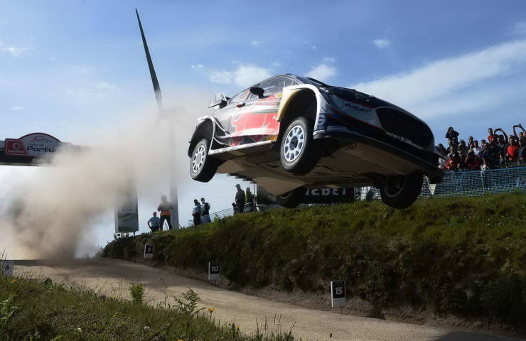 race car flying through the air