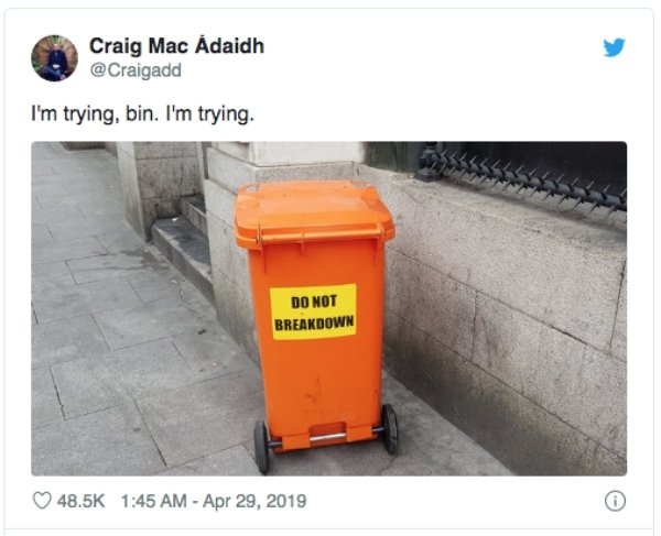 do not break down meme - Craig Mac Adaidh I'm trying, bin. I'm trying. Do Not Breakdown