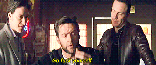wolverine first class gif - Go fuck yourself.