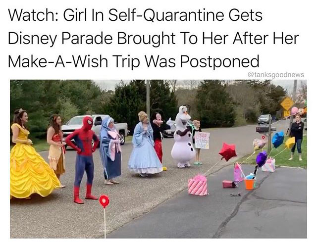 play - Watch Girl In SelfQuarantine Gets Disney Parade Brought To Her After Her MakeAWish Trip Was Postponed