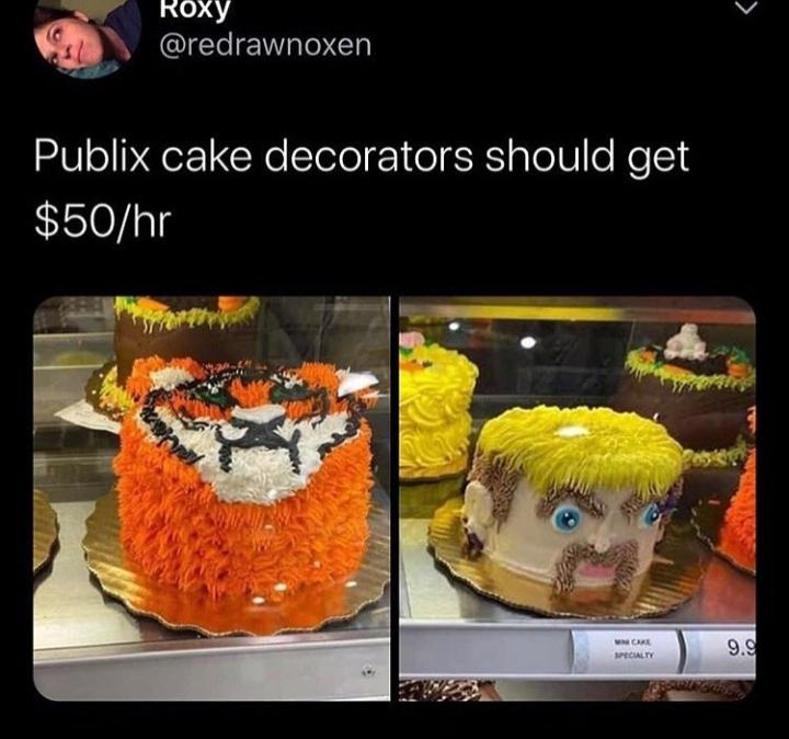 photo caption - Roxy Publix cake decorators should get $50hr In Care Specialty 9.9