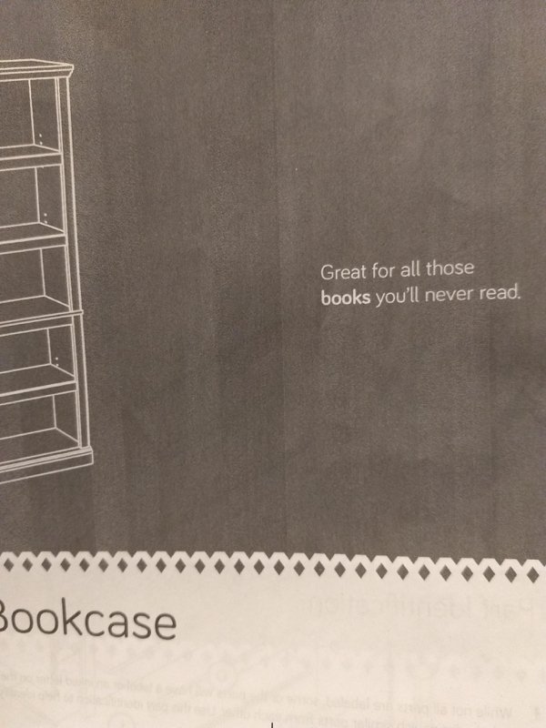 floor - Great for all those books you'll never read. w wwwww Bookcase