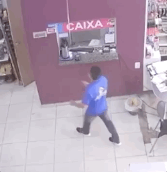 man getting burned by hot coffee dispenser