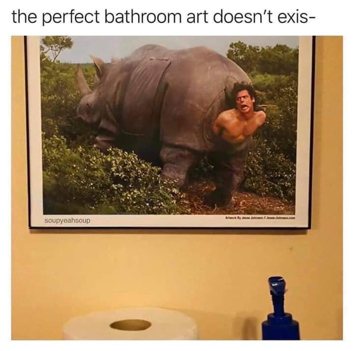 ace ventura bathroom art - the perfect bathroom art doesn't exis soupyeahsoup
