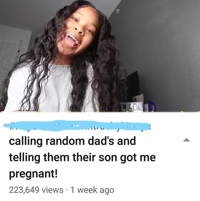 black hair - Nes calling random dad's and telling them their son got me pregnant! 223,649 views 1 week ago