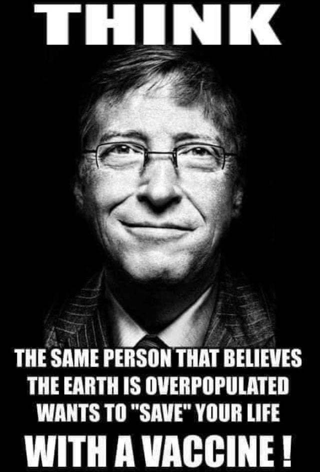 bill gates portrait - Think The Same Person That Believes The Earth Is Overpopulated Wants To "Save" Your Life With A Vaccine !