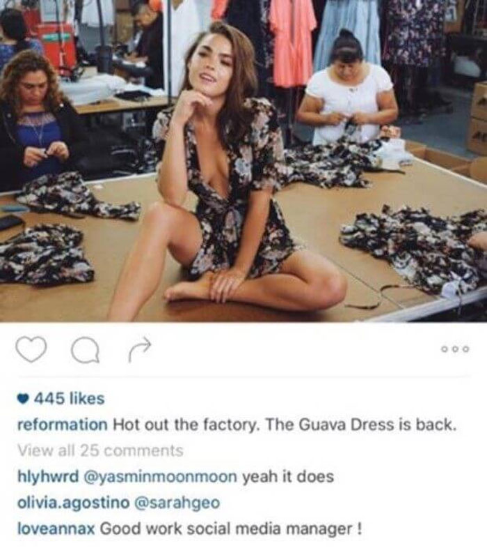 instagram fail - 445 reformation Hot out the factory. The Guava Dress is back. View all 25 hlyhwrd yeah it does olivia.agostino loveannax Good work social media manager !