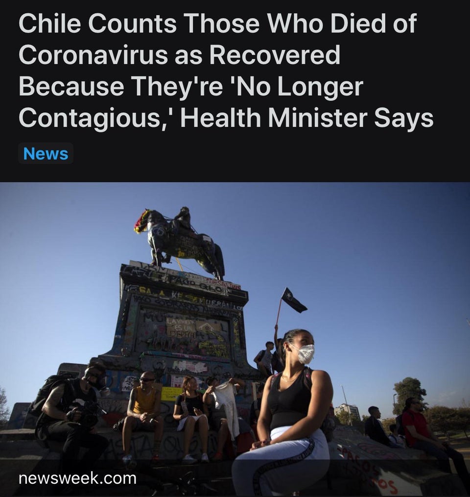 Chile Counts Those Who Died of Coronavirus as Recovered Because They're 'No Longer Contagious,'Health Minister Says News Ca A Ke Seofrance newsweek.com