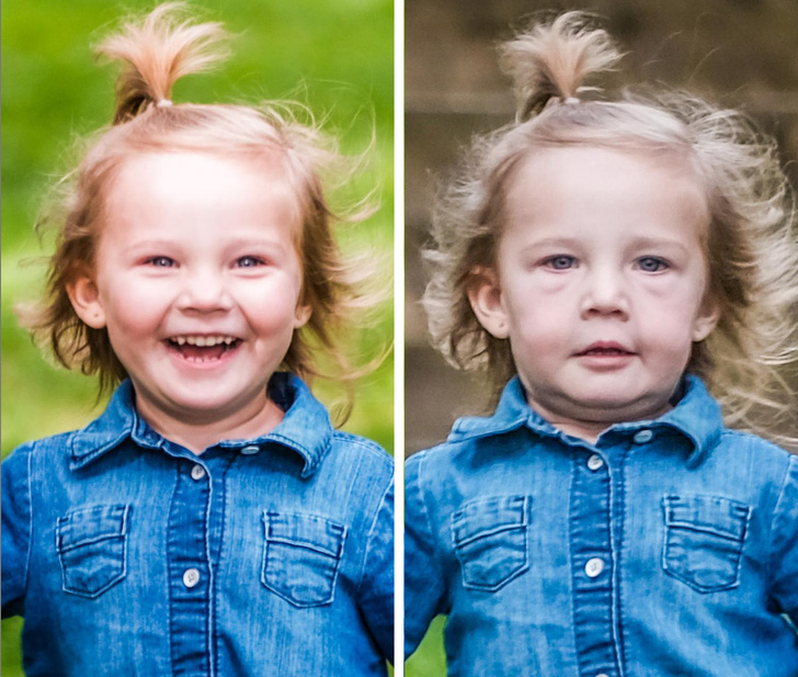 “My niece, I was taking a picture of her and caught her on the down step running down a hill.”