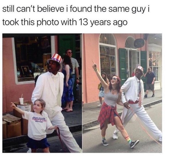 laughing savage memes - still can't believe i found the same guy i took this photo with 13 years ago