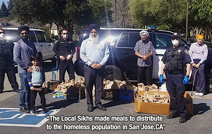 car - The Local Sikhs made meals to distribute to the homeless population in San Jose,Ca