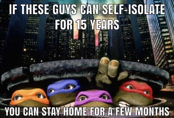 teenage mutant ninja turtles 1990 - If These Guys Can SelfIsolate For 15 Years 6 til You Can Stay Home For A Few Months