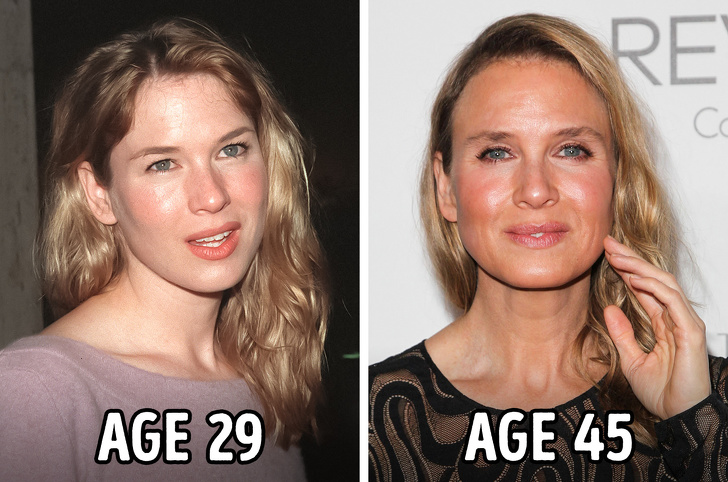 renee zellweger 2014 - Re Age 29 Age 45