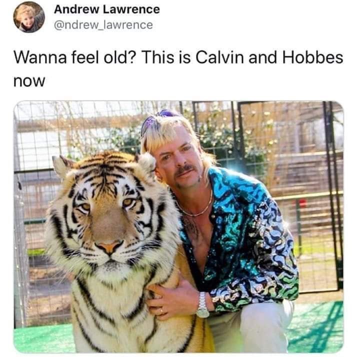 joe exotic - Andrew Lawrence Wanna feel old? This is Calvin and Hobbes now