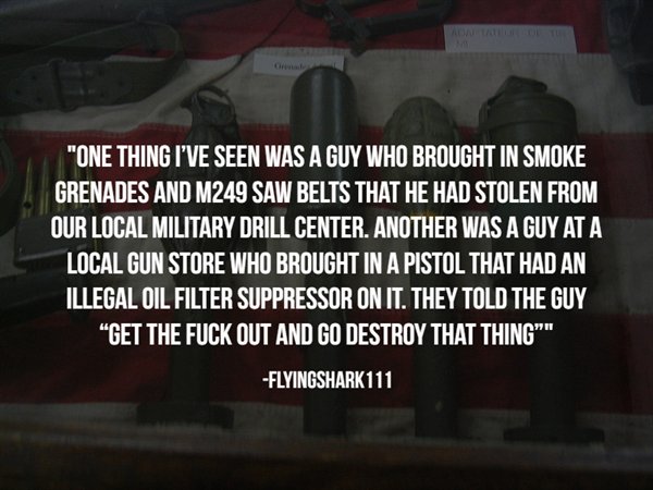 canadian mens health foundation - "One Thing I'Ve Seen Was A Guy Who Brought In Smoke, Grenades And M249 Saw Belts That He Had Stolen From Our Local Military Drill Center. Another Was A Guy At A Local Gun Store Who Brought In A Pistol That Had An Illegal 