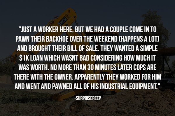 fight the new drug - "Just A Worker Here, But We Had A Couple Come In To Pawn Their Backhoe Over The Weekend Chappens A Lot And Brought Their Bill Of Sale. They Wanted A Simple Sik Loan Which Wasnt Bad Considering How Much It Was Worth. No More Than 30 Mi