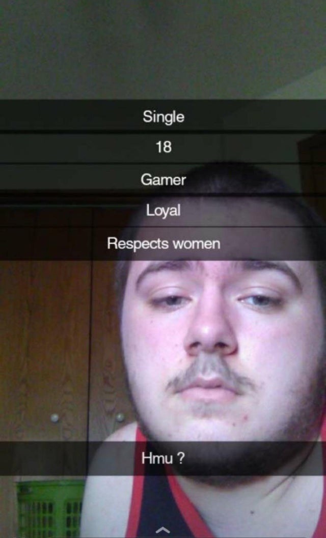 photo caption - Single 18 Gamer Loyal Respects women Hmu ?