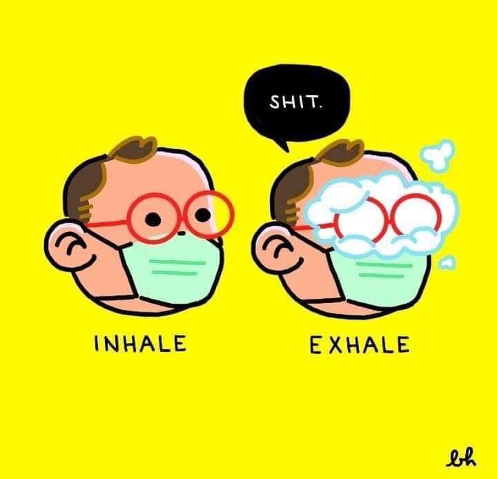 cartoon - Shit. Inhale Exhale bh