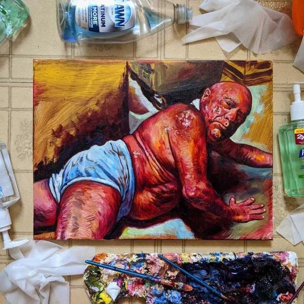 painting of frank from it's always sunny in philadelphia