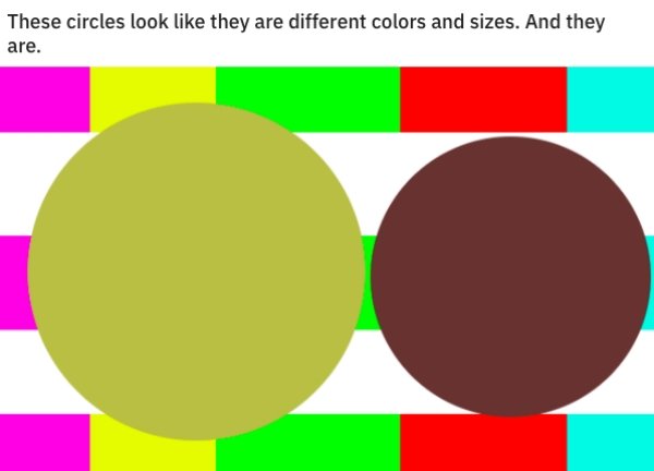 circle - These circles look they are different colors and sizes. And they are.