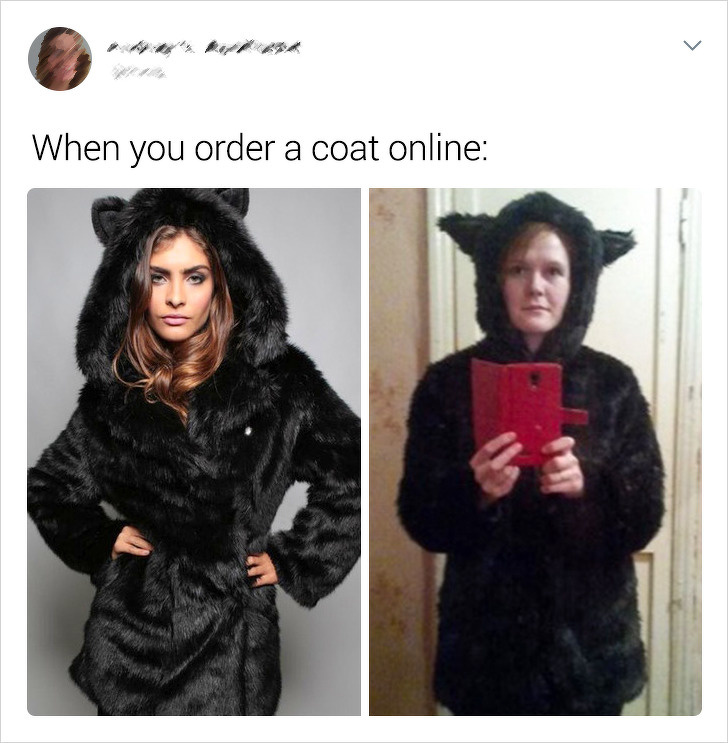 When you order a coat online