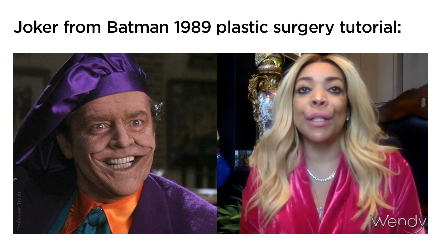 socialite - Joker from Batman 1989 plastic surgery tutorial Wendy