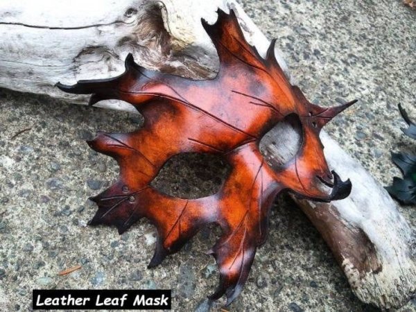 leather leaf mask - Leather Leaf Mask