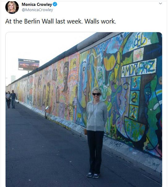monica crowley berlin wall - Monica Crowley At the Berlin Wall last week. Walls work. a Amazi