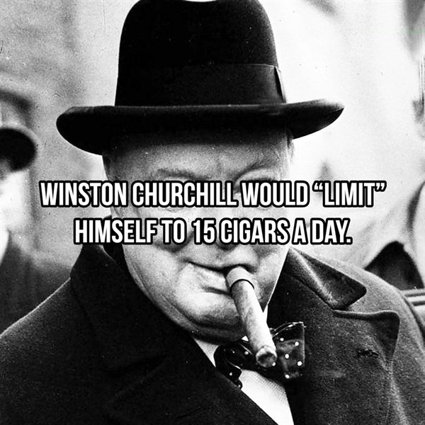 winston churchill smoking - Winston Churchill Would Limit Himself To 15 Cigars A Day