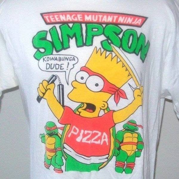 bootleg bart simpson t shirt - Teenage Mutant Ninja Amp 0 Kowabunga Dude! Pizza