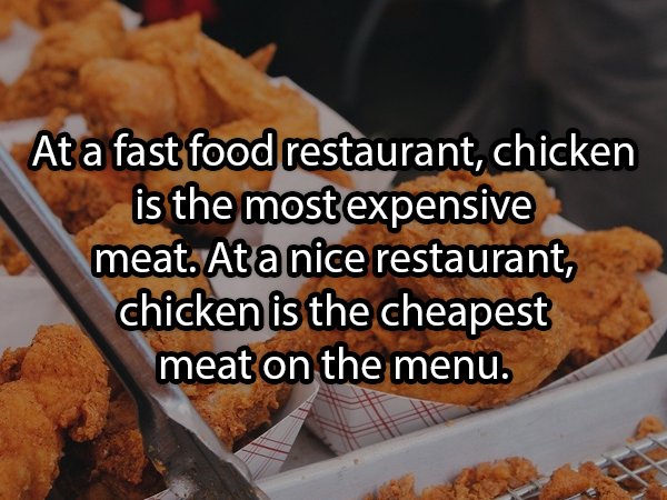 best wings in atlanta - At a fast food restaurant, chicken is the most expensive meat. At a nice restaurant, chicken is the cheapest meat on the menu.