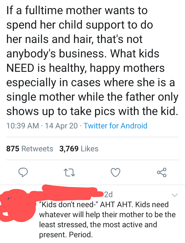 usher yeah lyrics - If a fulltime mother wants to spend her child support to do her nails and hair, that's not anybody's business. What kids Need is healthy, happy mothers especially in cases where she is a single mother while the father only shows up to 