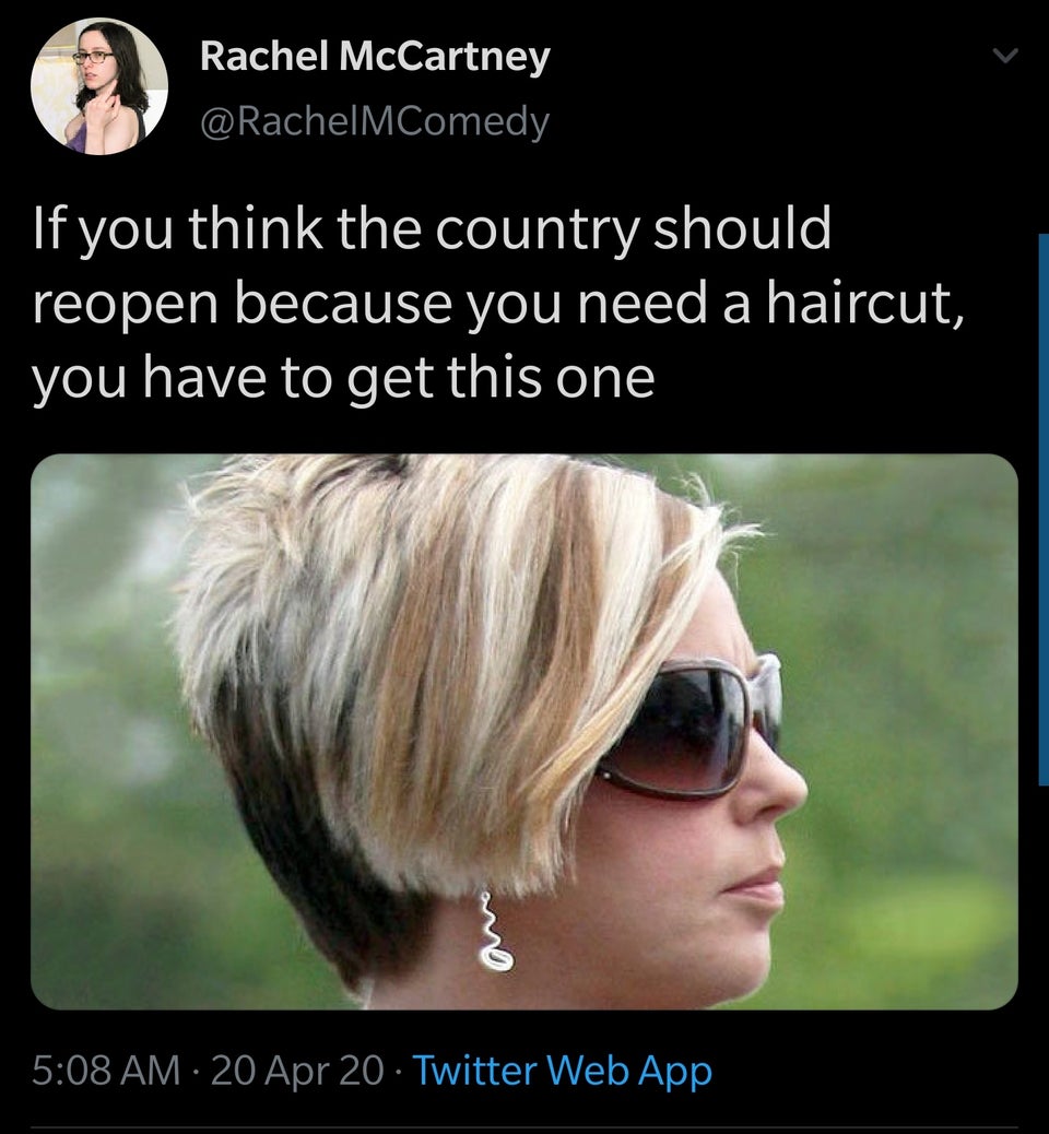 can i speak to your manager haircut meme - Rachel McCartney If you think the country should reopen because you need a haircut, you have to get this one 20 Apr 20. Twitter Web App