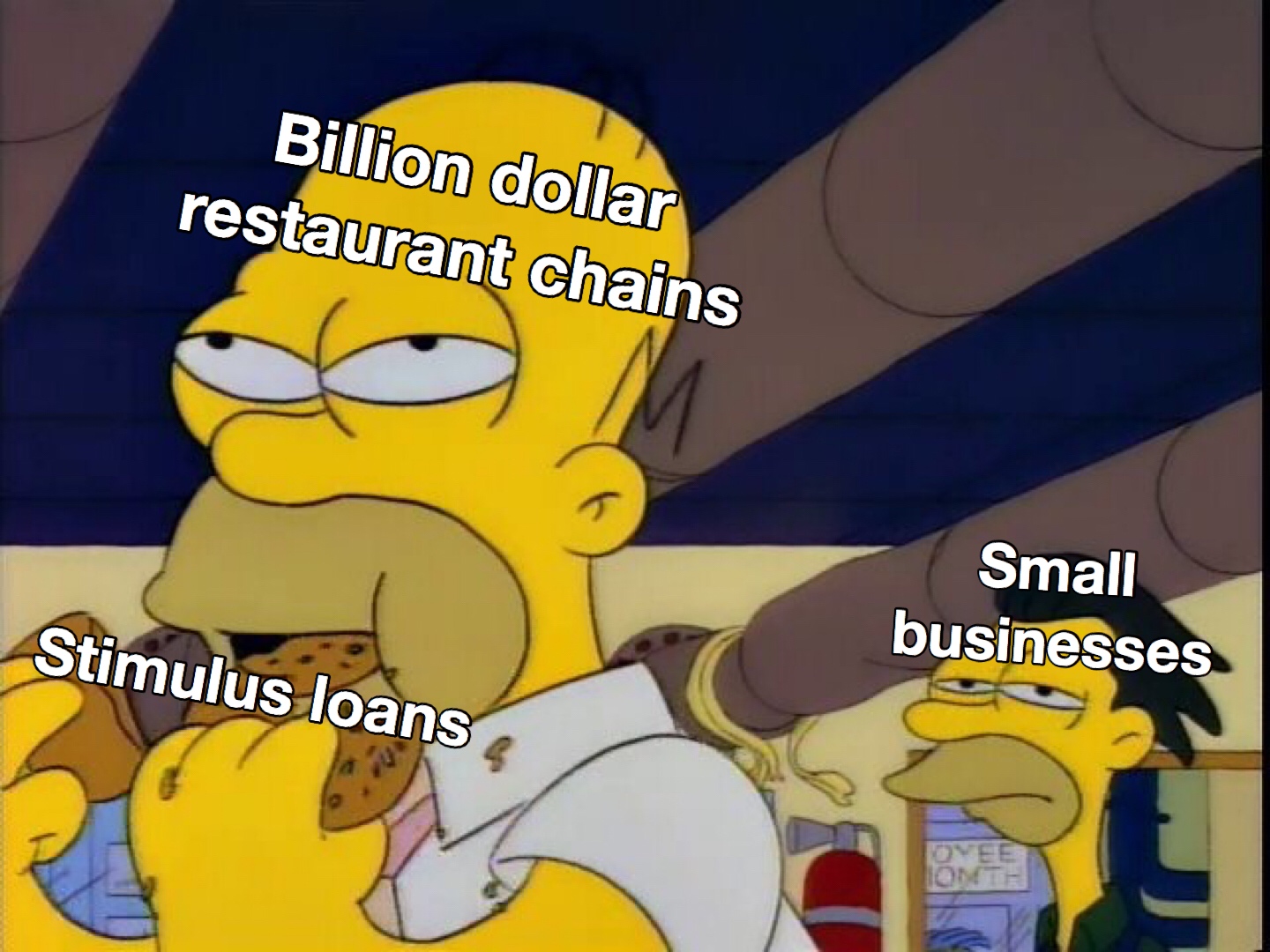 The Simpsons - Billion dollar restaurant chains Small Stimulus loans businesses