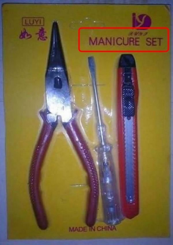 funny manicure set - Luyi Manicure Set Made In China