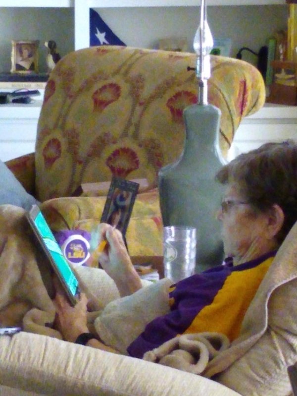 grandma using spotify