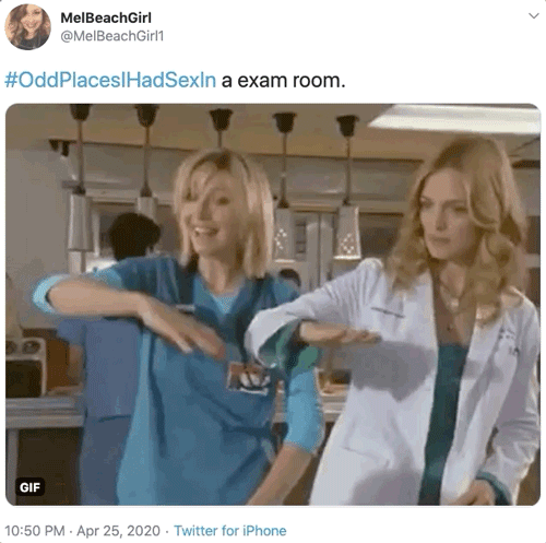 shoulder - MelBeachGirl a exam room. Gif Twitter for iPhone