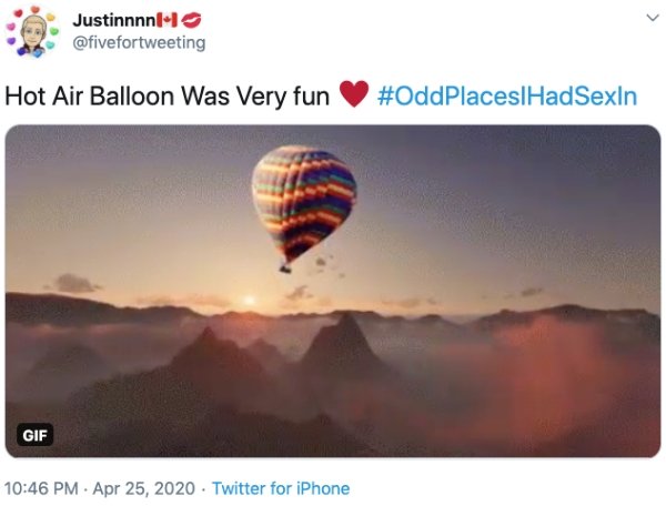 hot air balloon - Justinnnnl Hot Air Balloon Was Very fun HadSexin Gif . . Twitter for iPhone