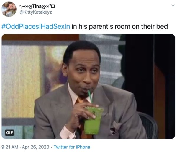 stephen a sipping tea - Y Tinagoo'o Kotekxyz HadSexln in his parent's room on their bed Gif . Twitter for iPhone