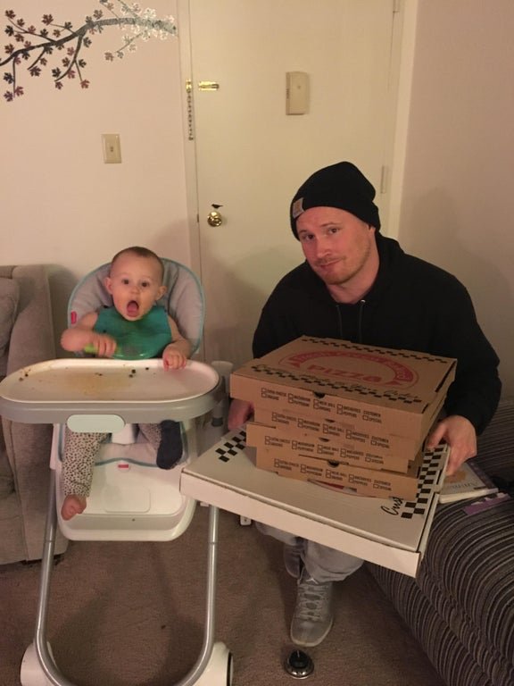 baby ordered pizza