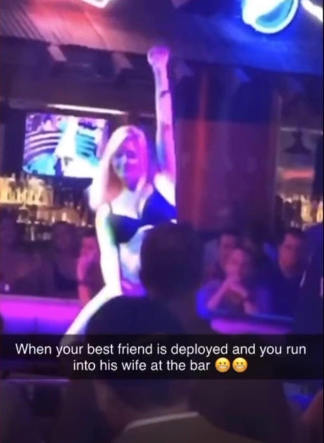 display device - When your best friend is deployed and you run into his wife at the bar
