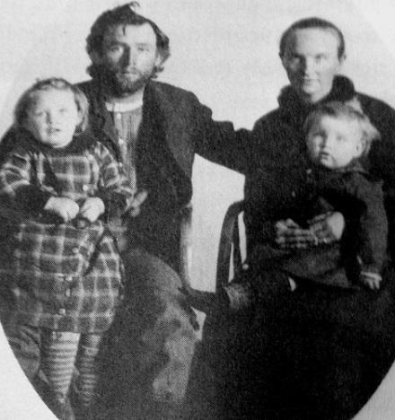 On the day of his execution for the murder of his employer, Dennis Dilda was allowed to sit for this portrait with his family. 1886