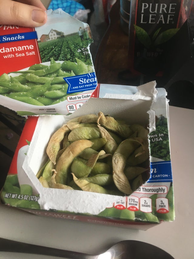 dish - Pure Leaf Snacks damame with Sea Salt Steai And Eat From The Must be Cooke 800 own in Susa 2 Carton d Thoroughly Net Wt 4.5 Oz 1279 170 2 Sodium Sugars Fiber