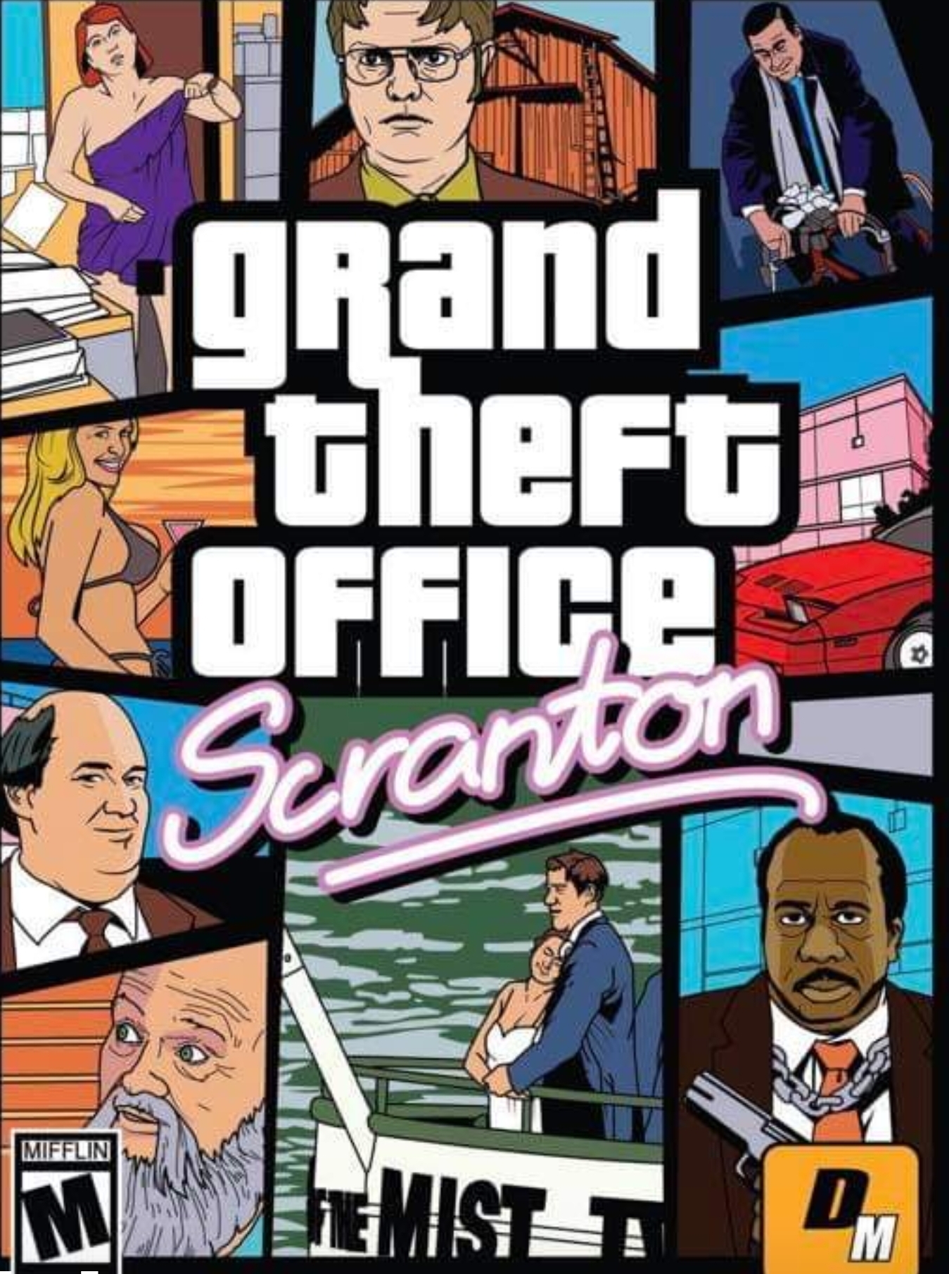 comics - Grand theft Office Scranton Merlin Le Mst