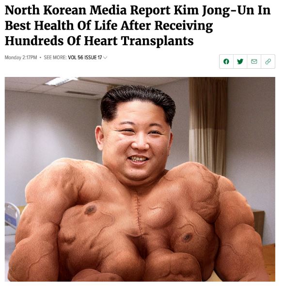 bodybuilding - North Korean Media Report Kim JongUn In Best Health Of Life After Receiving Hundreds Of Heart Transplants Monday Pm. See More Vol 56 Issue 17