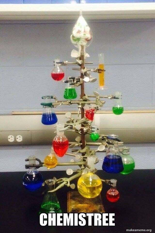 merry christmas chemistry - Chemistree makeameme.org
