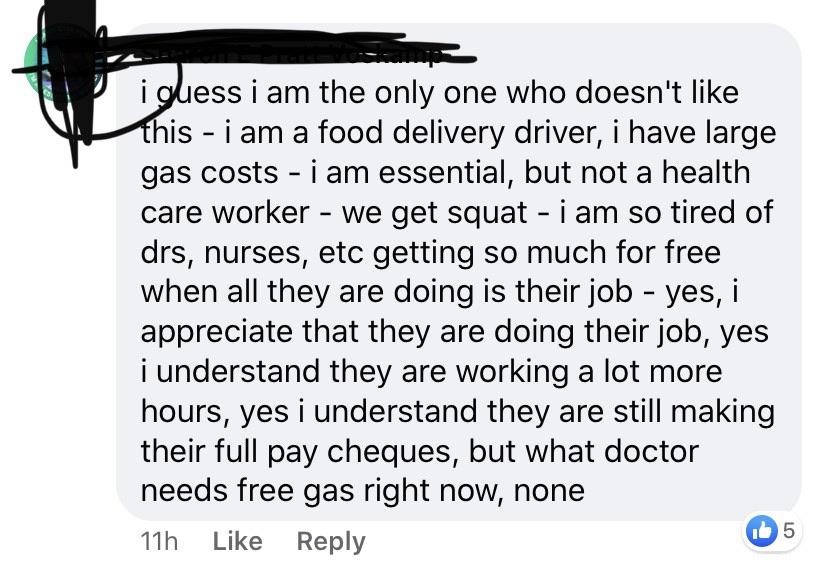 paper - i guess i am the only one who doesn't this i am a food delivery driver, i have large gas costs i am essential, but not a health care worker we get squat i am so tired of drs, nurses, etc getting so much for free when all they are doing is their jo